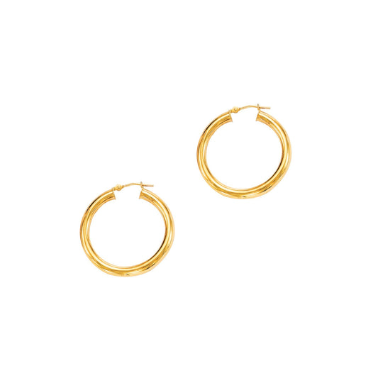 14K Yellow Gold 3.8 Grams 4x30mm Hoops