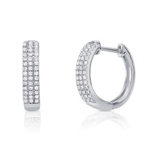 Load image into Gallery viewer, 14k Gold 0.28 Carat Diamond Huggie Earrings, Available in White, Rose and Yellow Gold
