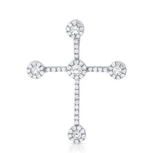 Load image into Gallery viewer, 14k 0.34 Ct Diamond Cross Pendant, Available in White, Rose and Yellow Gold
