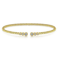 Load image into Gallery viewer, Gabriel 14K 0.24 Ct Diamond Bangle size 6.25 inch Bracelet, Available in White, Rose and Yellow Gold
