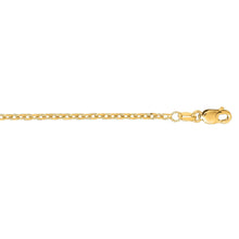 Load image into Gallery viewer, 14K Gold 1.8mm Diamond Cut Cable Chain with Lobster Lock, Available in White and Yellow Gold
