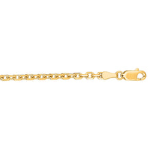Load image into Gallery viewer, 14K Gold 3.1mm Diamond Cut Cable Chain with Lobster Lock, Available in White and Yellow Gold
